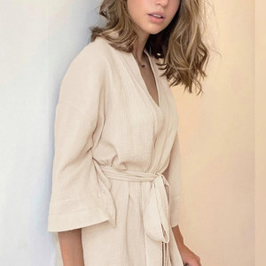 peignoir femme nid d'abeille