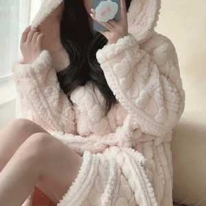 peignoir femme capuche