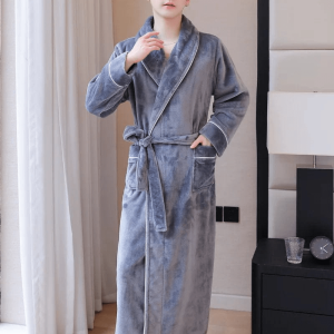 peignoir homme bain coton