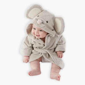 peignoir bébé avec motif souris