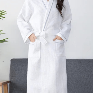 peignoir de bain coton blanc