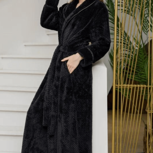 peignoir de bain femme noir