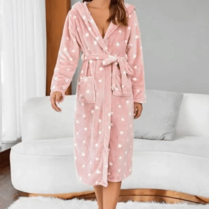 peignoir femme rose