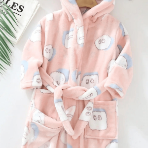 peignoir rose enfant