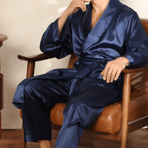 peignoir homme bleu marine