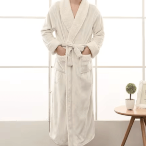 peignoir bleu marine