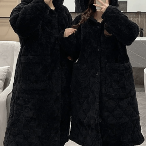 peignoir manteau noir