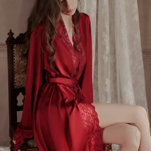 Peignoir Long en satin