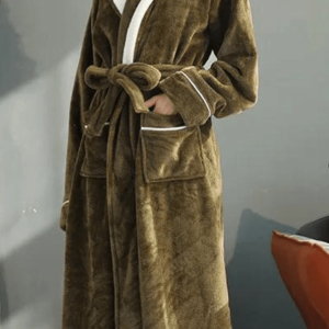 peignoir vert luxueux